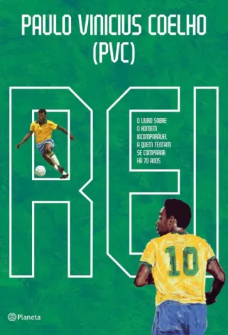 Capa do livro com uma gravura do Pelé de costas, o nome do autor e do livro em destaque