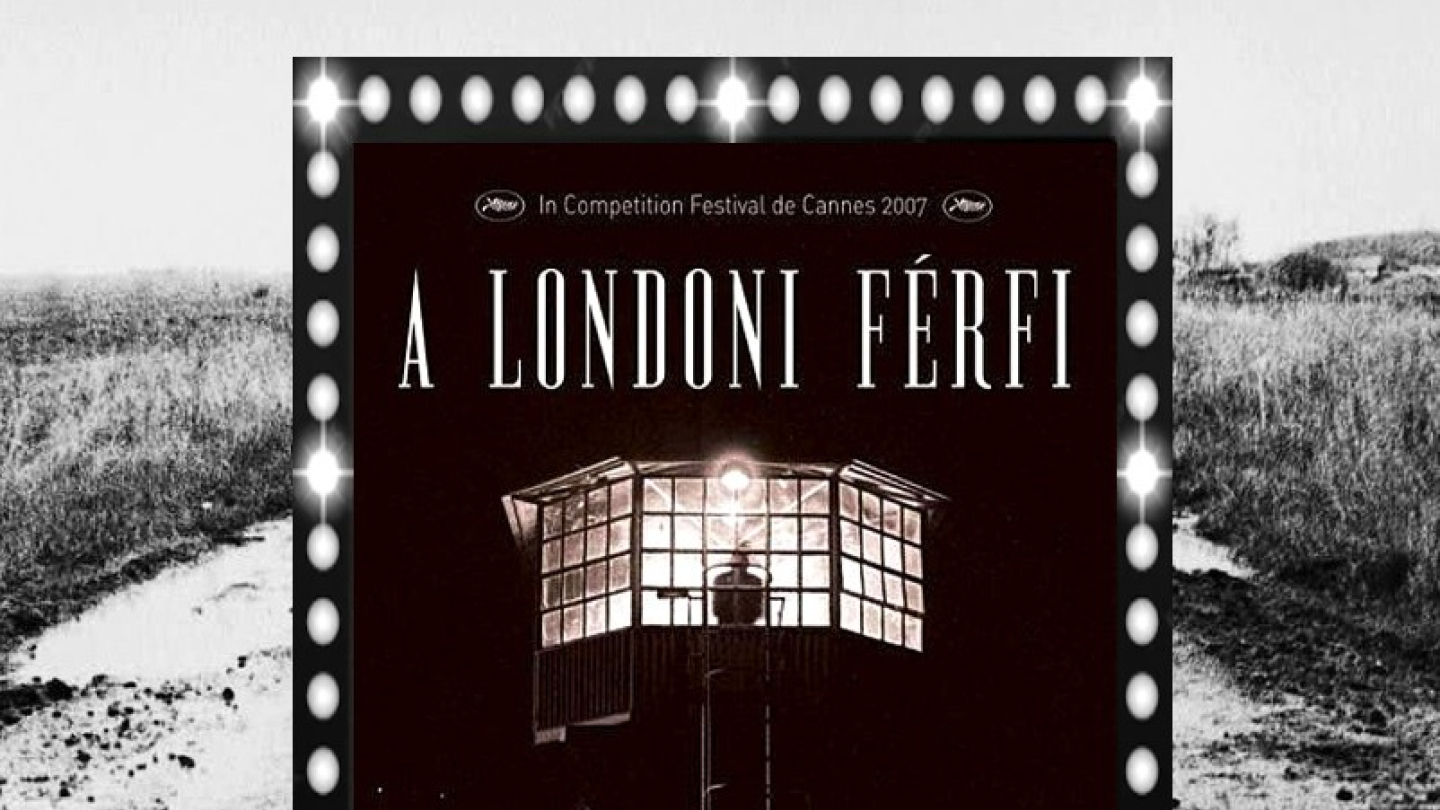 Cartaz da Cinemateca de Santos anunciando a exibição gratuita do filme "O Homem de Londres" como parte de uma homenagem ao diretor Béla Tarr