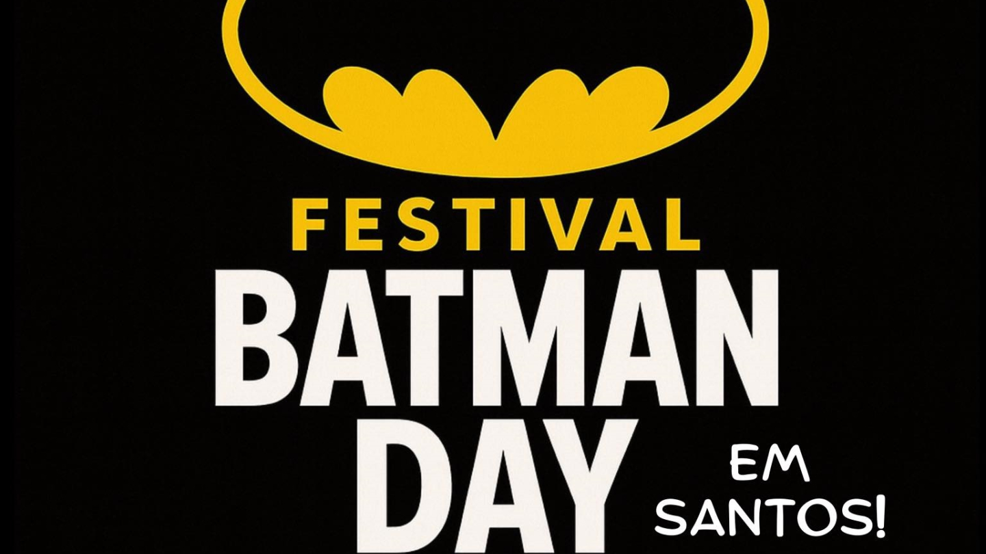 Bat-sinal do morcego e frase Festival Batman Day