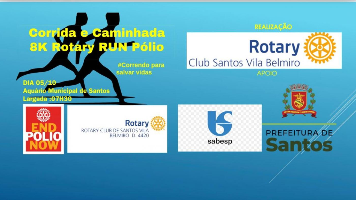 Cartaz da corrida Rotary Run Pólio
