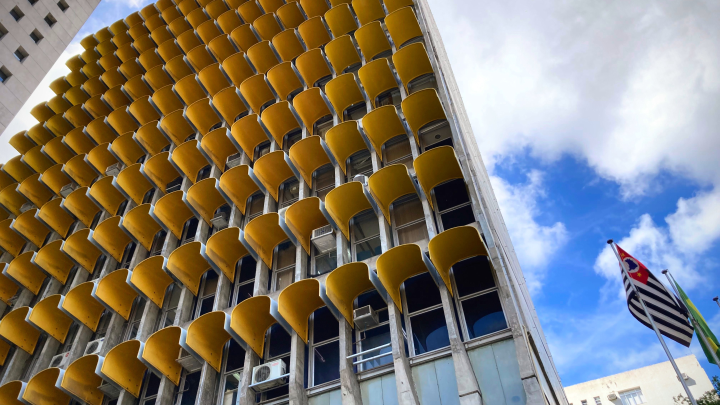 Fachada do prédio da Prodesan Santos