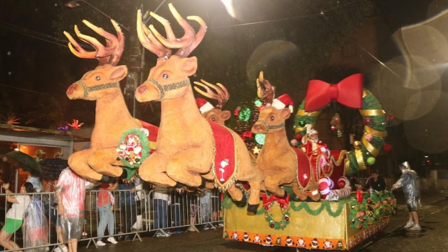 Decoração da parada de natal