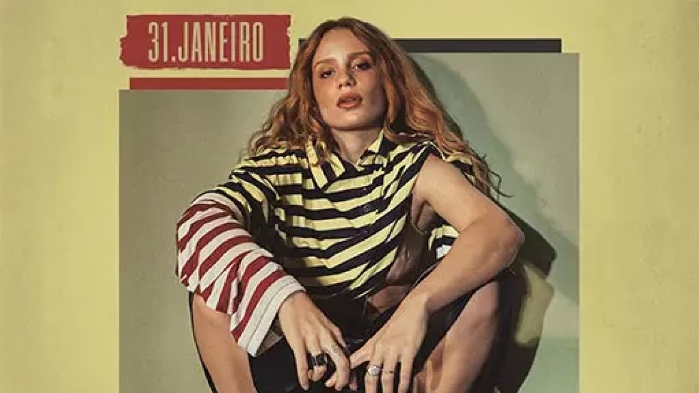 Pôster promocional do show da cantora Carol Biazin em Santos, marcado para o dia 31 de janeiro no Arena Club