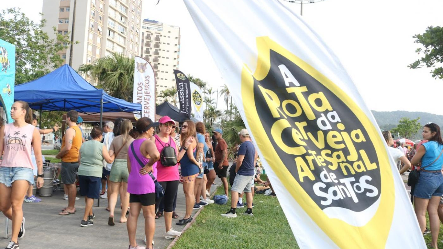 Rota da cerveja artesanal em evento da cidade