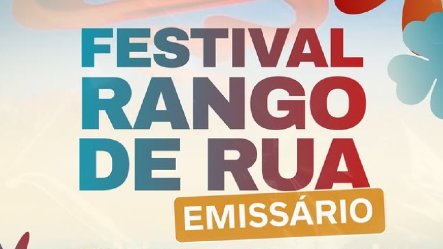 Cartaz de divulgação do Festival Rango de Rua, que ocorrerá nos dias 10 e 11 de janeiro, das 10h às 22h, no Emissário em Santos