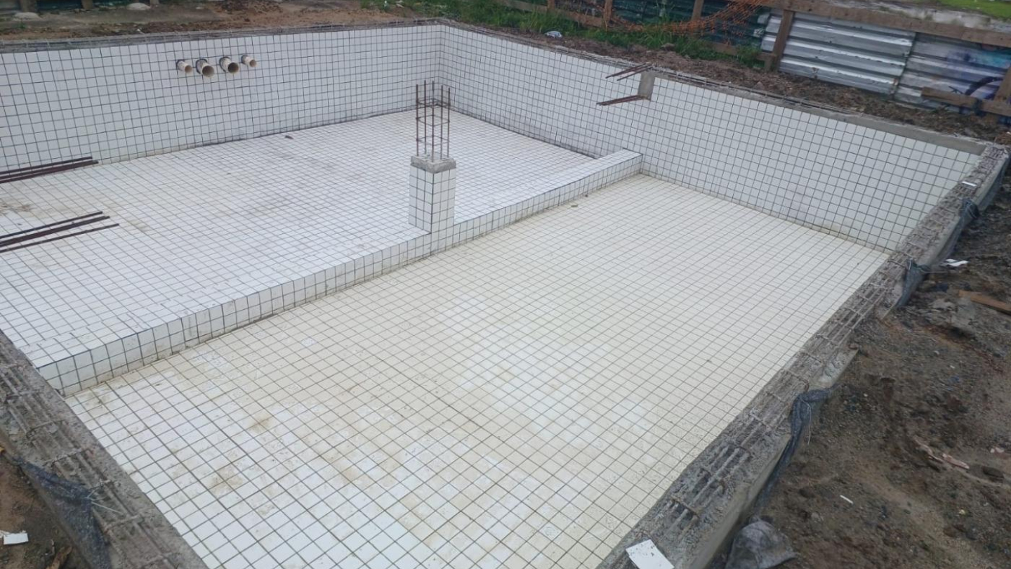 Obra na área continental