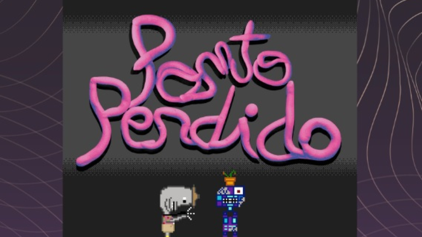 Cartaz que promove o evento "Ponto Perdido", uma navegação guiada e bate-papo com artistas que acontecerá no dia 23/01/2026, às 15h, na Gibiteca de Santos