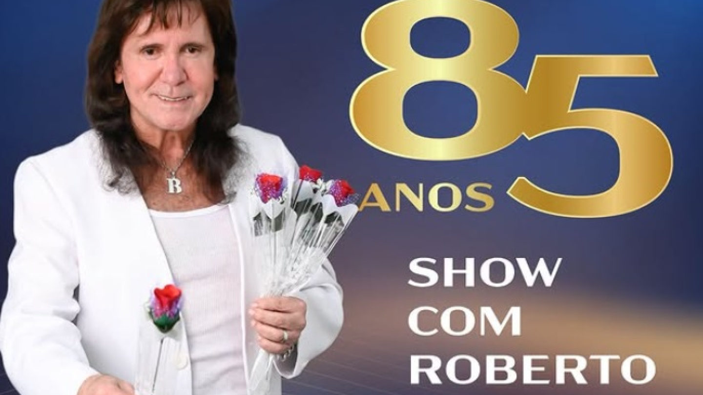 Cartaz do "Show com Roberto Boni" em celebração aos 85 anos do Fundo Social de Solidariedade de Santos, que acontecerá domingo, 19 de abril, às 18h30, no Espaço Cultural da Pinacoteca