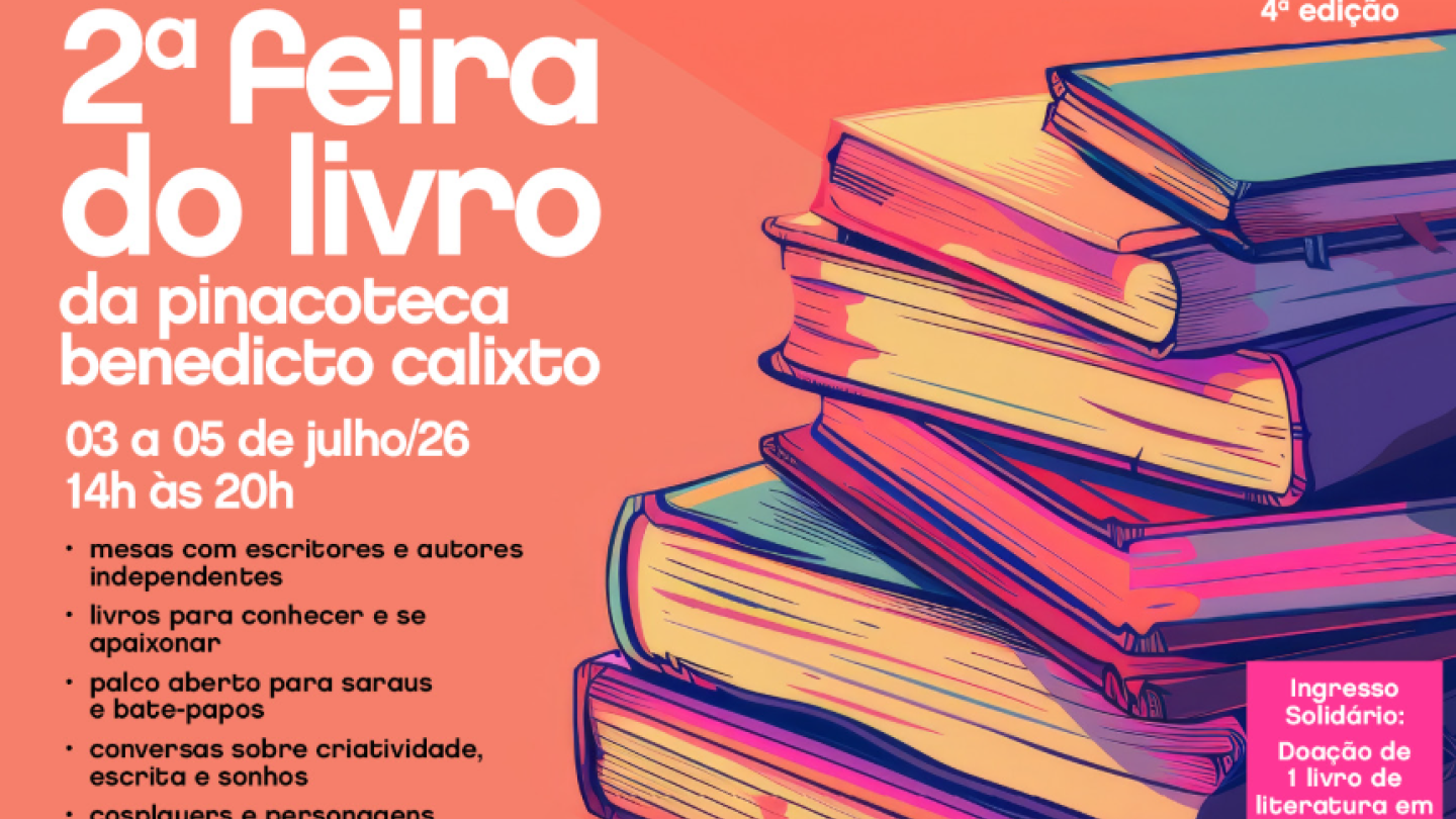 Feira do livro na Pinacoteca Benedicto Calixto