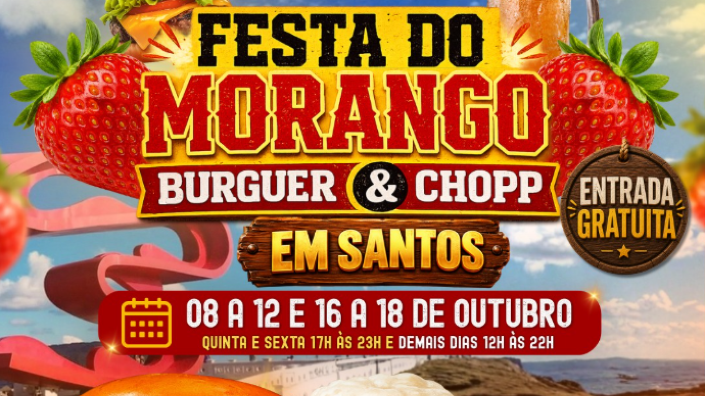 Festa do Morango Burguer e chopp
