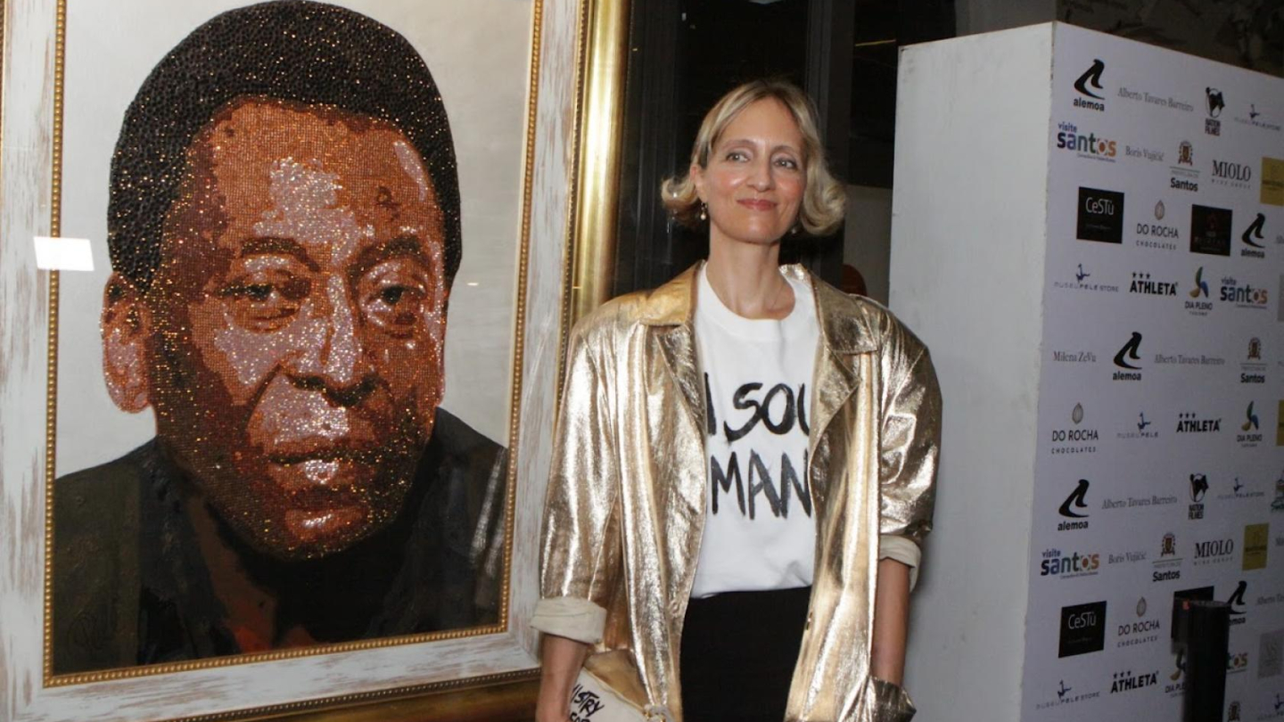 Artista no Museu Pelé