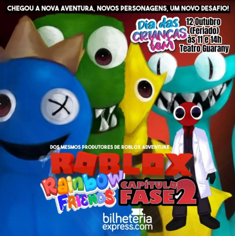 11/11) Roblox Rainbow Friends Capítulo/Fase 2 - IngressoLive - Plataforma  Online de Eventos